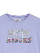 T-shirt per bambina Billieblush viola con ruches - Rubino Kids