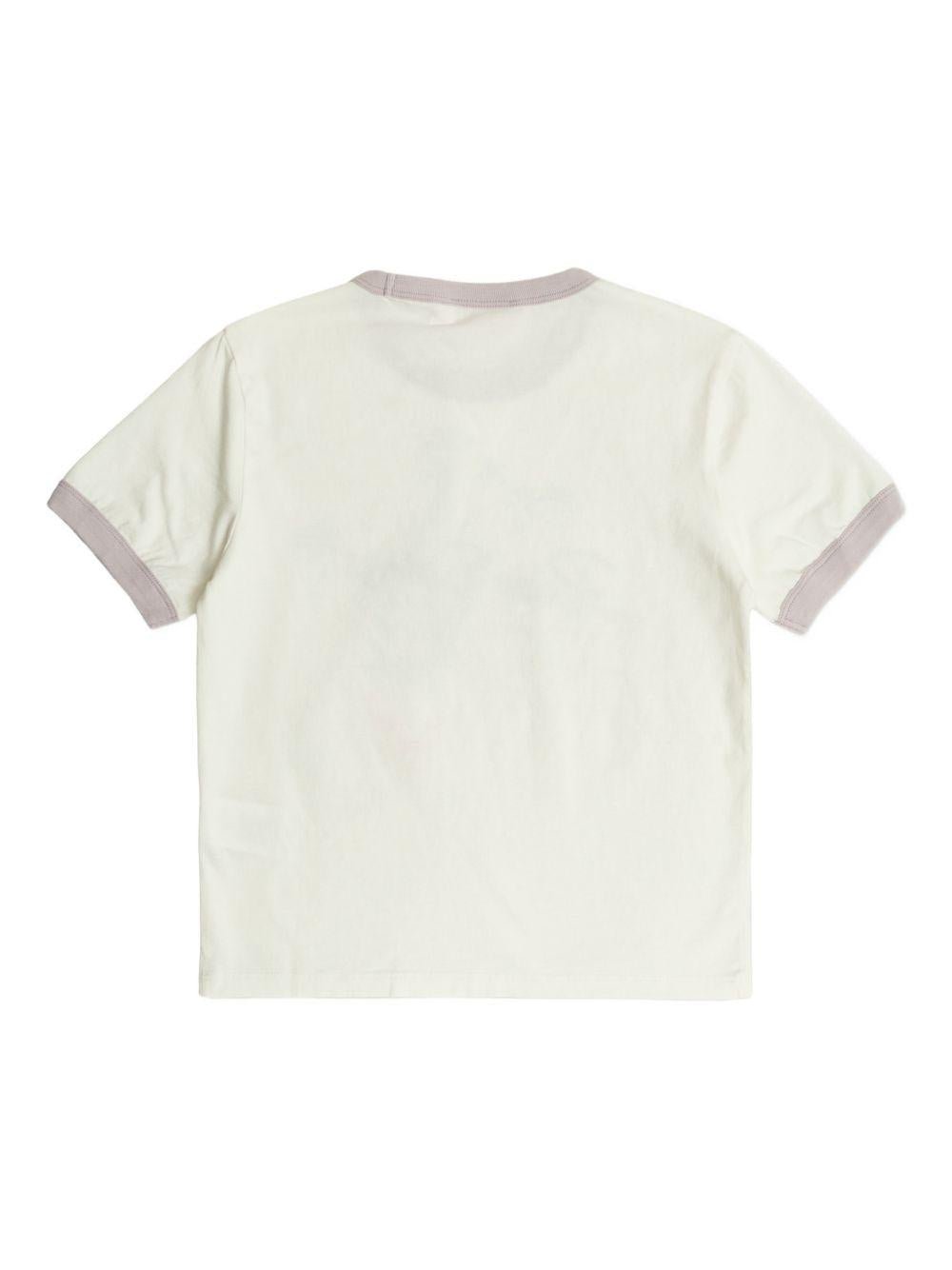 T-shirt per bambina Bonpoint bianca con paillettes - Rubino Kids