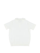 T-shirt per bambina Bonpoint bianca con ruches - Rubino Kids