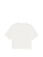 T-shirt per bambina Bonpoint bianca con stampa logo sul davanti - Rubino Kids