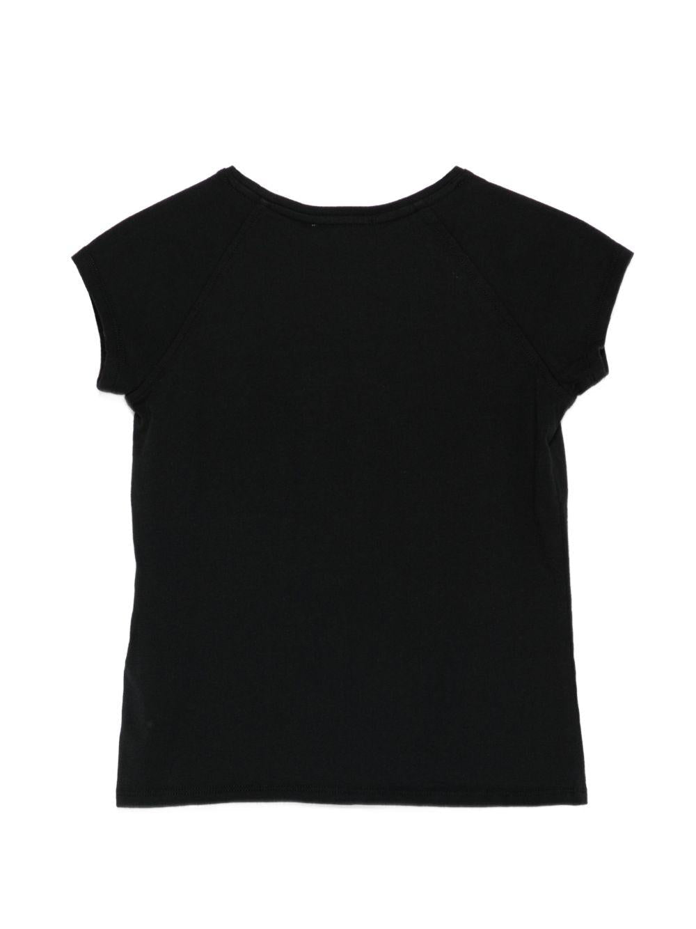 T-shirt per bambina Bonpoint nera con dettaglio ciliegie - Rubino Kids