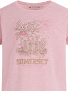 T-shirt per bambina Bonpoint rosa con stampa grafica sul davanti - Rubino Kids