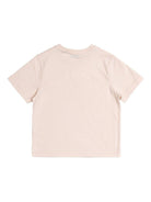 T-shirt per bambina Burberry Kids rosa con stampa orsetto sul davanti - Rubino Kids
