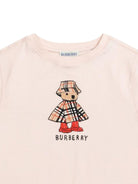 T-shirt per bambina Burberry Kids rosa con stampa orsetto sul davanti - Rubino Kids