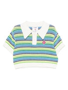 T-shirt per bambina Casablanca Kids multicolor con colletto polo - Rubino Kids