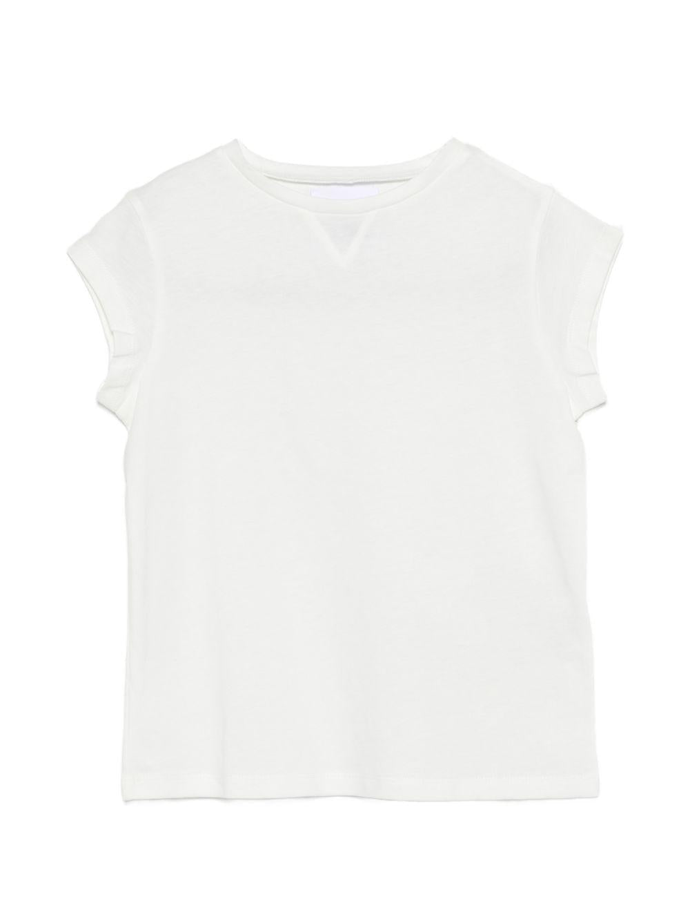 T-shirt per bambina Douuod Kids bianca con logo sul retro - Rubino Kids