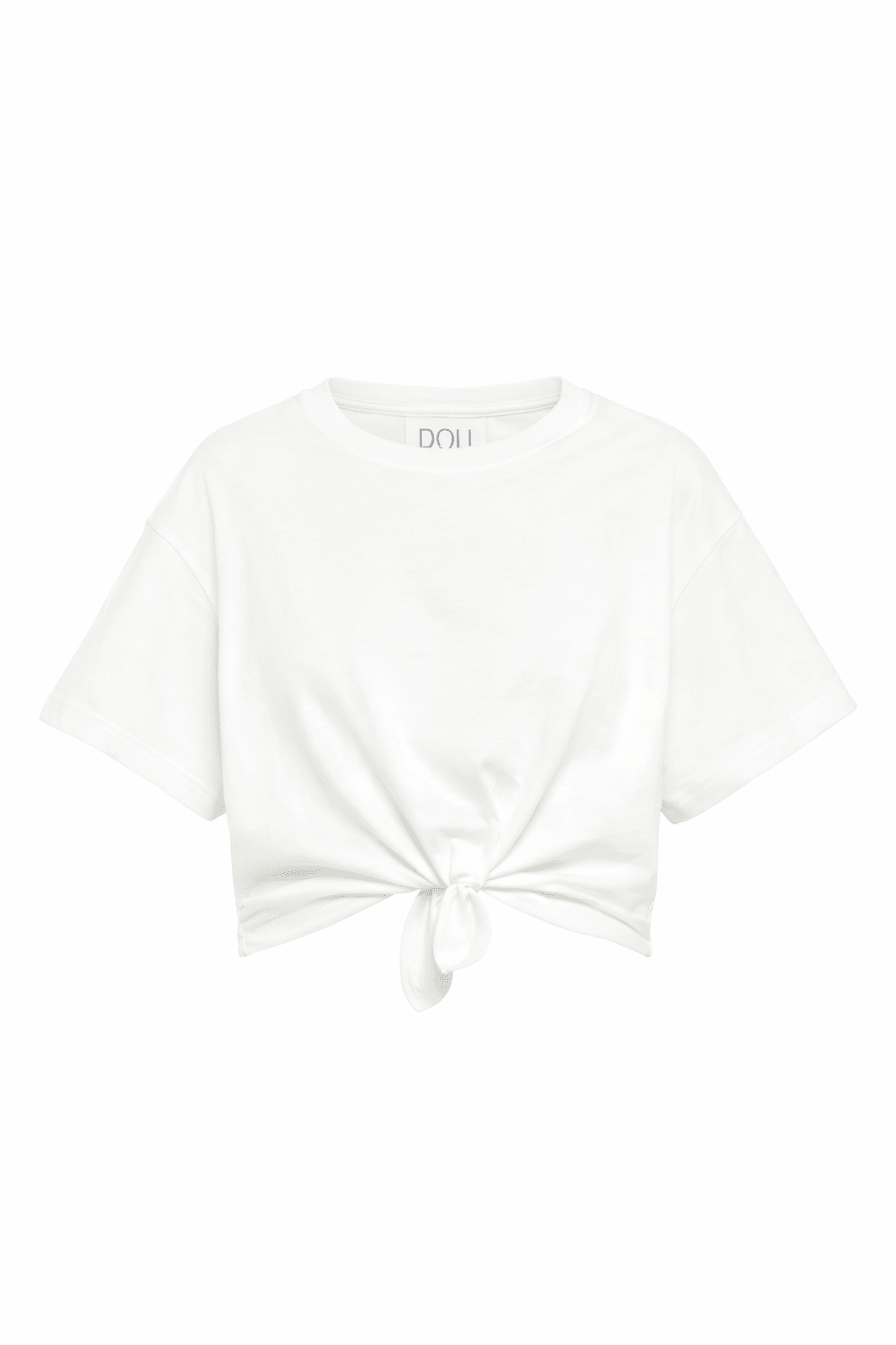 T-shirt per bambina Douuod Kids bianca con nodo - Rubino Kids