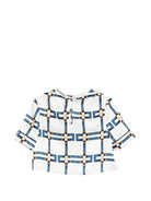 T-shirt per bambina Elisabetta Franchi La Mia Bambina bianca con dettagli blu - Rubino Kids