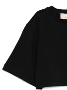 T-shirt per bambina Elisabetta Franchi la Mia Bambina nera a girocollo - Rubino Kids