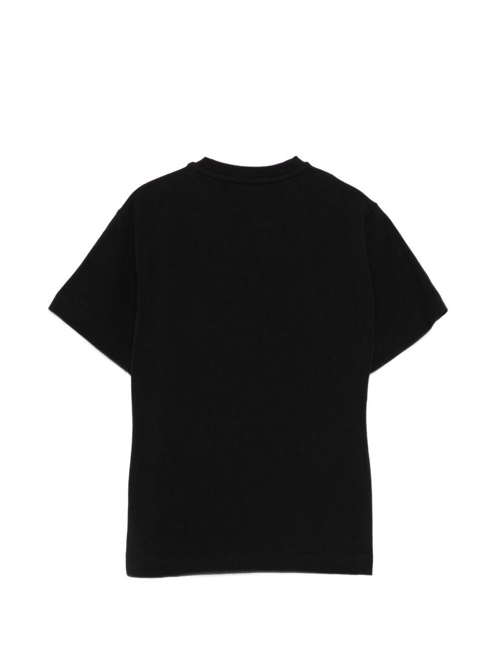 T-shirt per bambina Elisabetta Franchi La Mia Bambina nera con logo - Rubino Kids