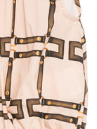 T-shirt per bambina Elisabetta Franchi La Mia Bambina rosa con motivo geometrico - Rubino Kids