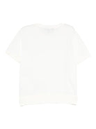 T-shirt per bambina Emporio Armani Kids bianca con logo aquila - Rubino Kids