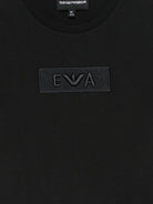 T-shirt per bambina Emporio Armani Kids blu con logo - Rubino Kids