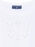 T-shirt per bambina Ermanno Scervino Junior bianca con design crop - Rubino Kids