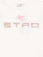 T-shirt per bambina Etro Kids beige con stampa floreale - Rubino Kids
