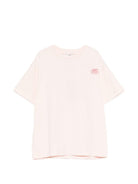 T-shirt per bambina Etro Kids rosa con logo ricamato - Rubino Kids