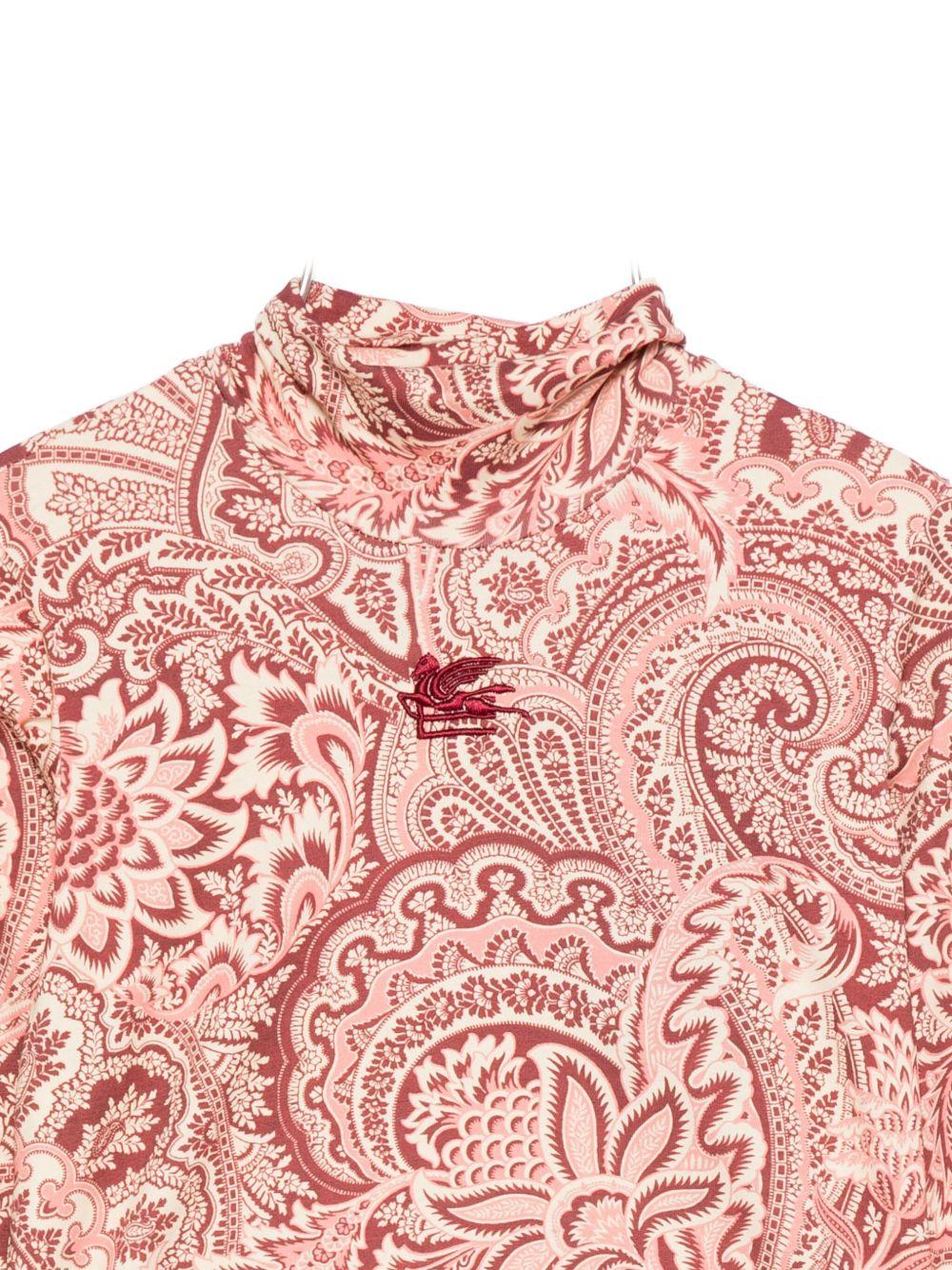 T-shirt per bambina ETRO KIDS rosa con stampa paisley - Rubino Kids