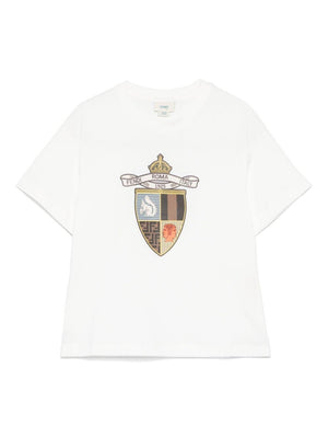 T-shirt per bambina Fendi Kids bianco con logo