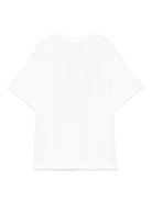 T-shirt per bambina Fendi Kids bianco con logo - Rubino Kids