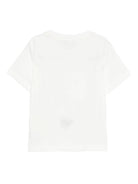 T-shirt per bambina Fendi Kids bianco con stampa grafica - Rubino Kids