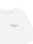T-shirt per bambina Givenchy Kids bianca con taglio crop - Rubino Kids