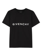 T-shirt per bambina Givenchy Kids nero con caratteristicmo motivo 4G - Rubino Kids