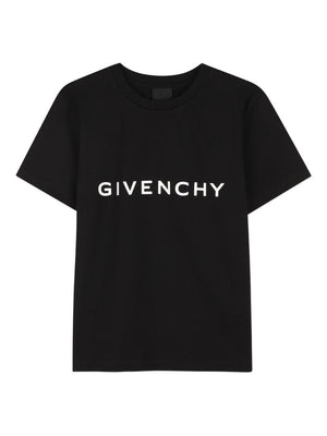 Givenchy Kids black T-shirt for girls with distinctive 4G motif