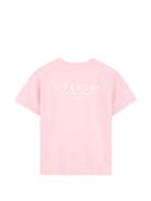 T-shirt per bambina Givenchy Kids rosa girocollo in cotone - Rubino Kids
