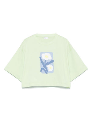 The Green Owl T-shirt for girls with print