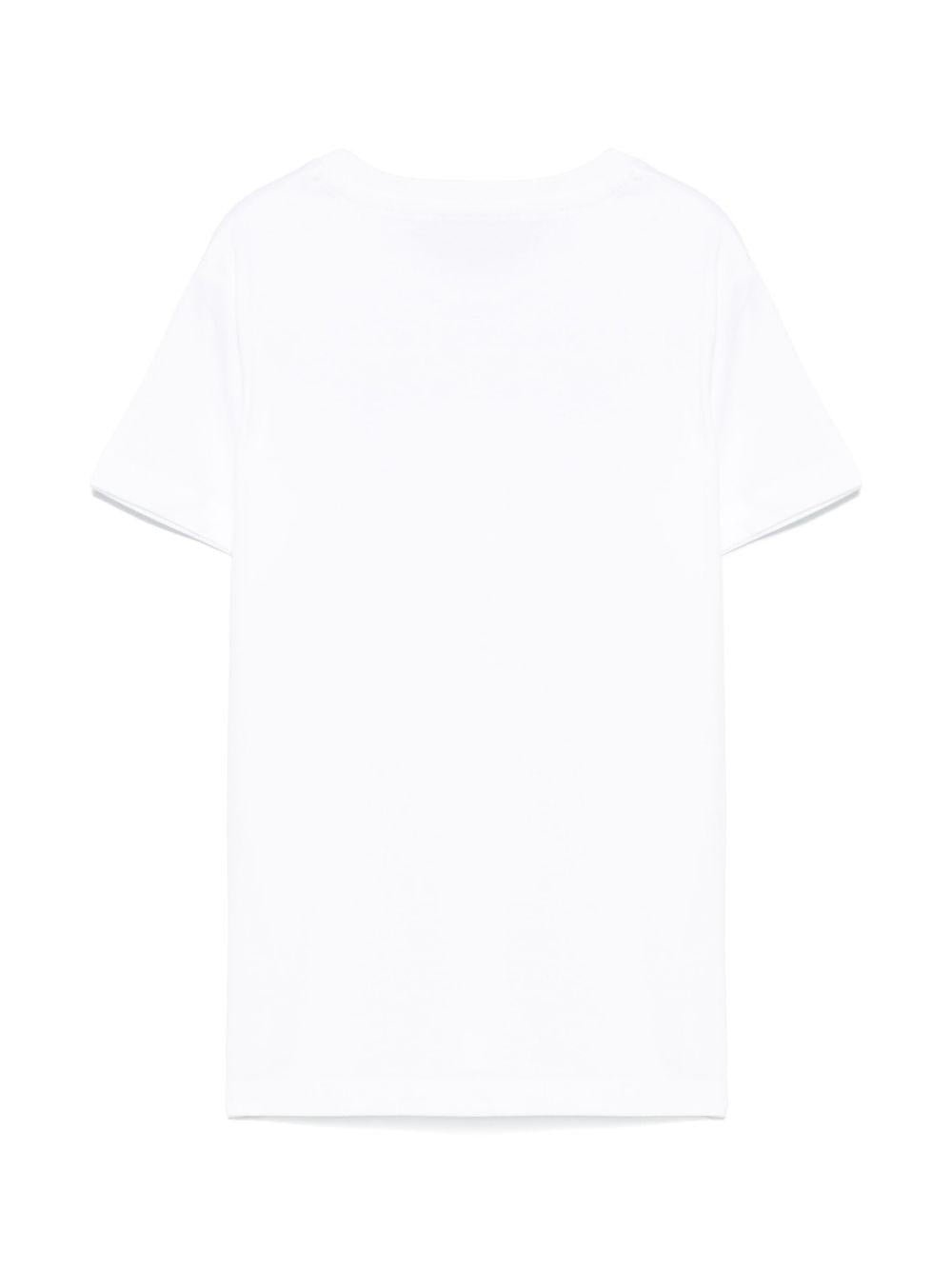 T-shirt per bambina John Richmond Junior bianco con logo - Rubino Kids