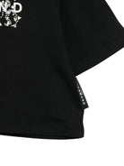 T-shirt per bambina John Richmond Junior nera modello crop - Rubino Kids