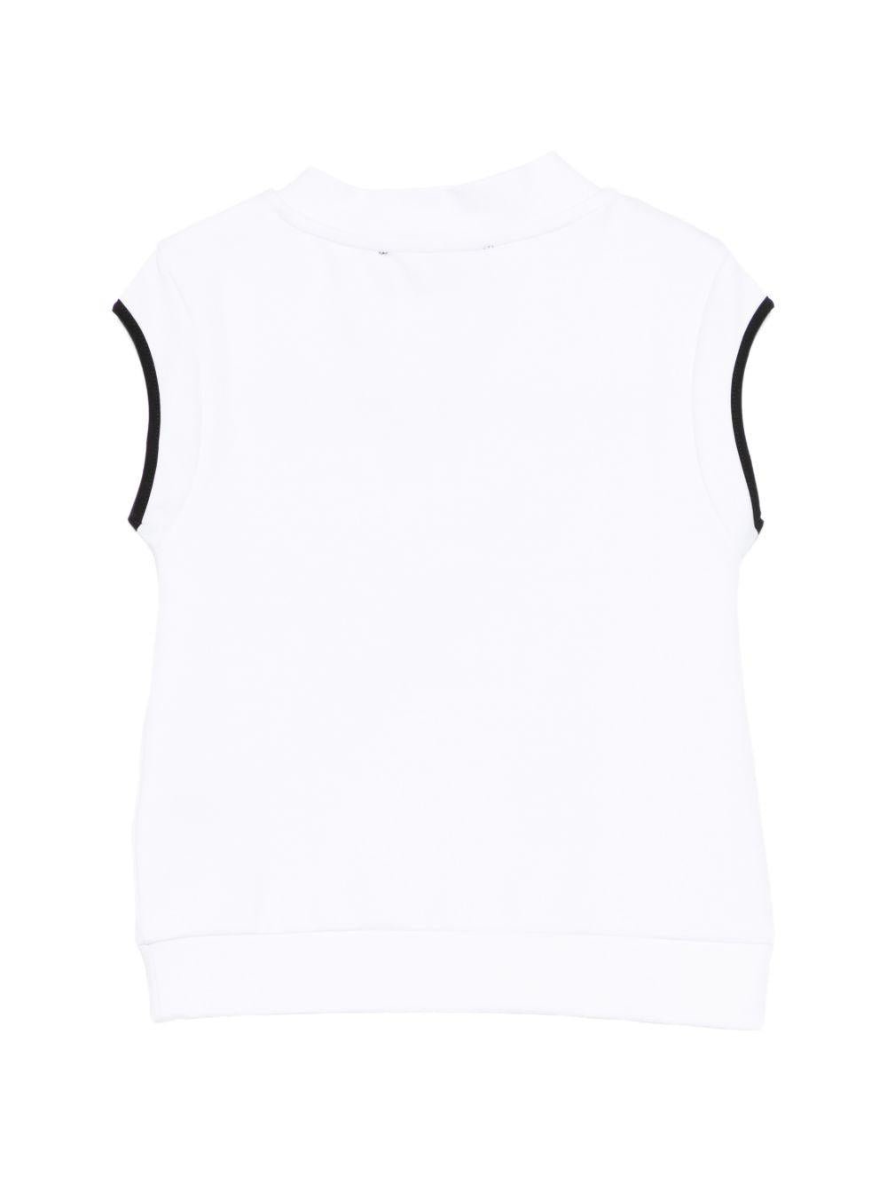 T-shirt per bambina Karl Lagerfeld Kids bianco con fiocco - Rubino Kids