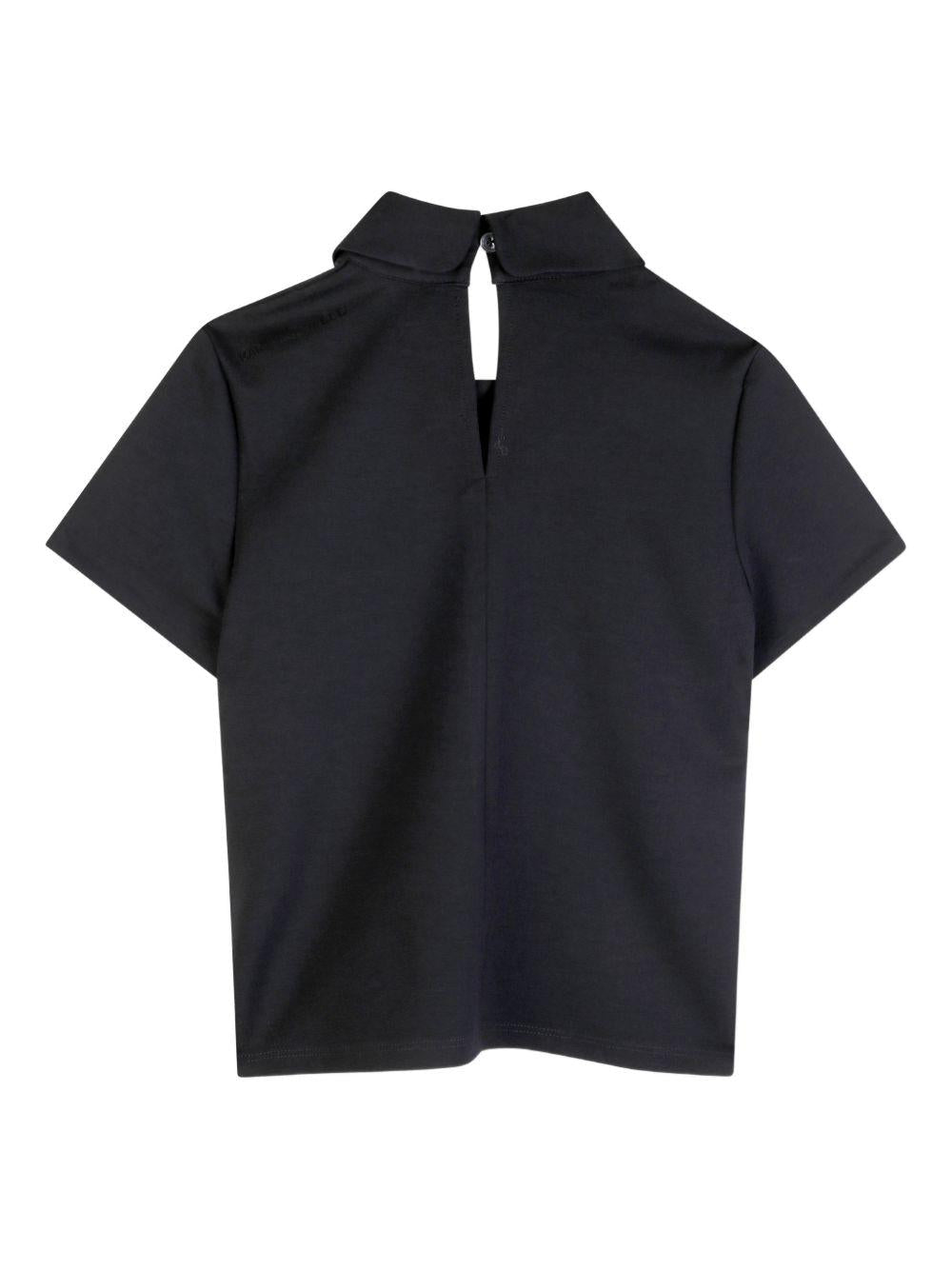 T-shirt per bambina Karl Lagerfeld Kids nera con decorazione con paillettes - Rubino Kids