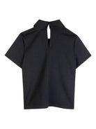 T-shirt per bambina Karl Lagerfeld Kids nera con decorazione con paillettes - Rubino Kids