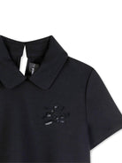 T-shirt per bambina Karl Lagerfeld Kids nera con decorazione con paillettes - Rubino Kids