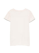 T-shirt per bambina Konges Slojd rosa con applicazione con paillettes - Rubino Kids