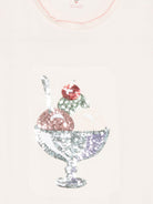 T-shirt per bambina Konges Slojd rosa con applicazione con paillettes - Rubino Kids