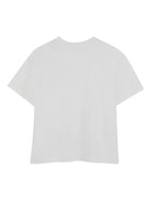 T-shirt per bambina Michael Kors Kids bianca con dettaglio logo - Rubino Kids