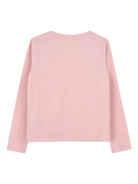 T-shirt per bambina Michael Kors Kids rosa con ricamo logo - Rubino Kids