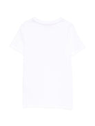 T-shirt per bambina Missoni Kids bianca con motivo a zigzag - Rubino Kids