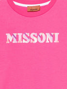 T-shirt per bambina Missoni Kids rosa con logo - Rubino Kids