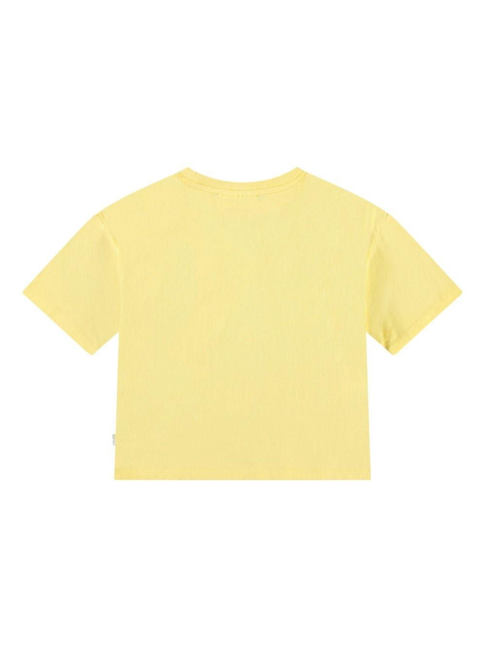 T-shirt per bambina Molo Reinette giallo con ricamo a fiori - Rubino Kids