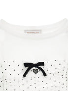 T-shirt per bambina Monnalisa bianca a pois - Rubino Kids