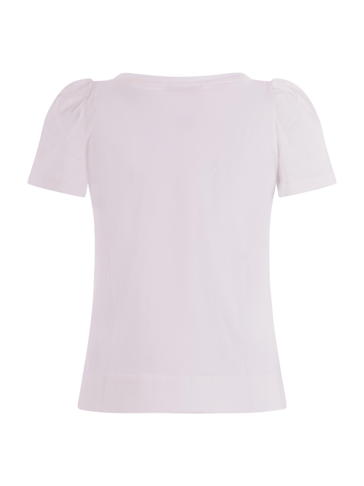 T-shirt per bambina Monnalisa bianca con stampa a fiori - Rubino Kids