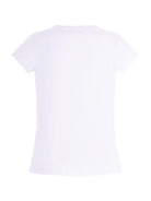 T-shirt per bambina Monnalisa Sweet Candies bianca con stampa grafica - Rubino Kids