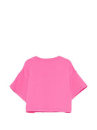 T-shirt per bambina Moschino Kids fucsia con stampa Teddy Bear - Rubino Kids