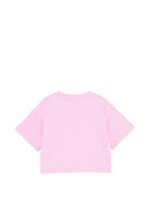 T-shirt per bambina Moschino Kids rosa con stampa ciliegie - Rubino Kids