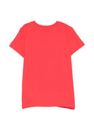 T-shirt per bambina Moschino Kids rossa con grafica ciliegia - Rubino Kids