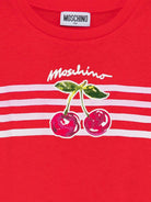 T-shirt per bambina Moschino Kids rossa con stampa ciliegie - Rubino Kids