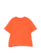 T-shirt per bambina MSGM Kids arancione con applicazioni - Rubino Kids